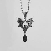 Gothic Vampire Bat Earrings For Women Man Fashion Pagan Witch Jewelry Accessories Red Crystal Vintage Bat Pendant Ear