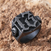 Gothic Black 13 Skull Ring Men Punk Hip Hop Street Stainless Steel Biker Men Number 13 Ring Amulet Fashion Jewelry Gift