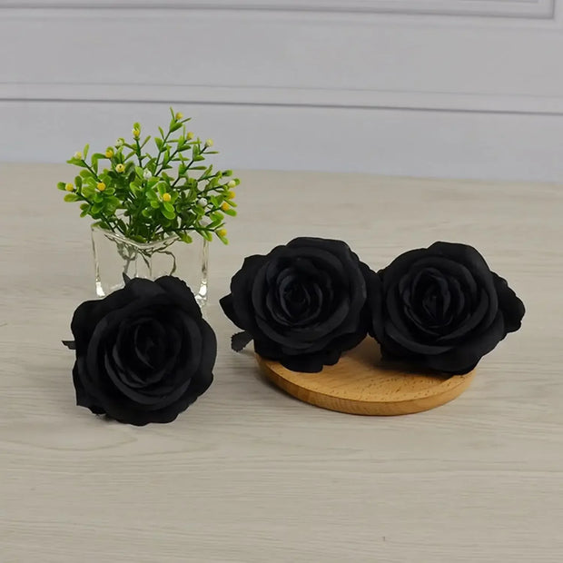 Gothic Black Rose Bouquet – Dark Aesthetic Floral Decoration - Desktop decorations