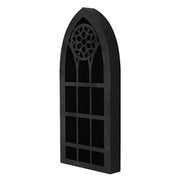 Gothic Cathedral Window Shelf – Gothic-Inspired Display Shelf for Crystals and Curios - Black - wall decorations