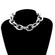 Gothic Chunky Chain Choker Necklace Punk Rock Statement Necklace Women Goth Jewelry Vintage Collar Femme Fashion