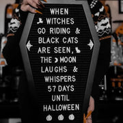 Gothic Coffin-Shaped Message Board – Halloween Horror Party Sign Decor - Desktop decorations