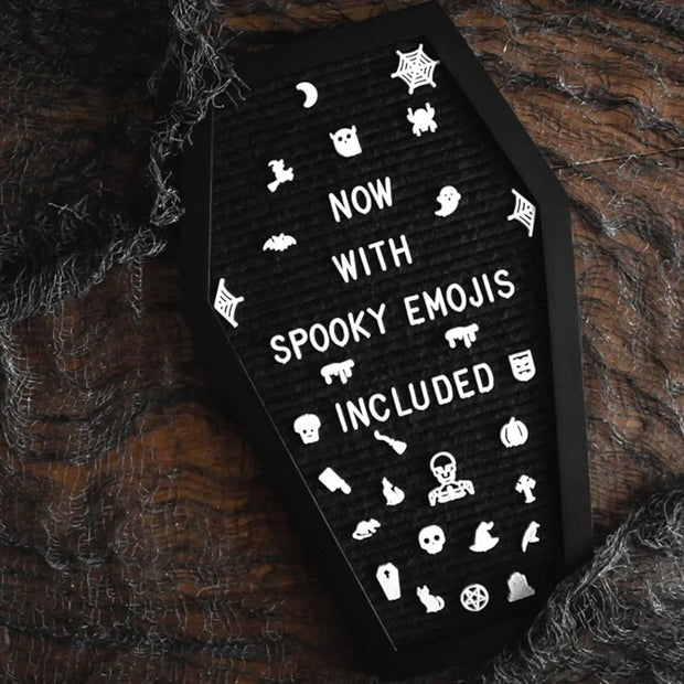 Gothic Coffin-Shaped Message Board – Halloween Horror Party Sign Decor - Desktop decorations