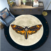 Gothic Death’s-Head Hawk Moth Rug - Mystical Round Carpet for Gothic & Occult Home Decor - 1 / 80cm - Carpets &