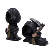 Gothic Grim Reaper Figurines – Mini Reaper Statue Set for Gothic and Halloween Decor - Desktop decorations