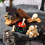 Gothic Halloween Mini Cemetery Scene Set – Spooky Graveyard Decorations - Desktop decorations