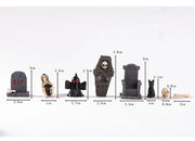 Gothic Halloween Mini Cemetery Scene Set – Spooky Graveyard Decorations - Desktop decorations