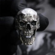 Gothic Punk Exaggeration Demon Skull Rings Cool Men’s 316L Stainless Steel Skull Biker Ring Hiphop Motorcycle Jewelry