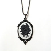 Gothic Vampire Owl Cameo Necklace Women Men Fashion Pagan Witch Jewelry Accessories Gift Blood Owl Glass Charm Rope