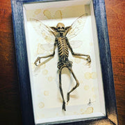 Gothic Skeleton Fairy Display – Shadow Box Art for Alternative and Unique Home Decor - Desktop decorations