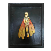 Gothic Skeleton Fairy Display – Shadow Box Art for Alternative and Unique Home Decor - Desktop decorations