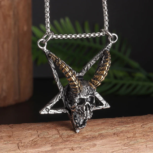 Gothic Skeleton Necklace – Dark Fantasy Pendant for Alternative Fashion - AL20267-Silver - pendant