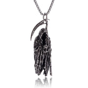 Gothic Skeleton Necklace – Dark Fantasy Pendant for Alternative Fashion - AL19916-Silver - pendant