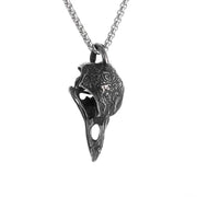 Gothic Skeleton Necklace – Dark Fantasy Pendant for Alternative Fashion - AL20209-Silver - pendant