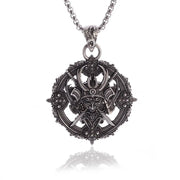 Gothic Skeleton Necklace – Dark Fantasy Pendant for Alternative Fashion - AL19586-Silver - pendant