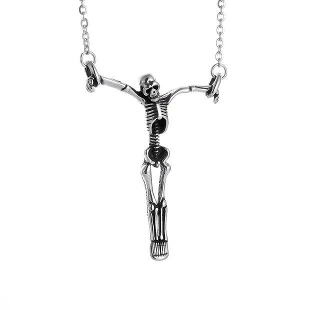 Gothic Skeleton Necklace – Dark Fantasy Pendant for Alternative Fashion - pendant