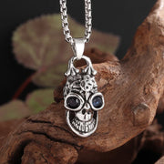 Gothic Skeleton Necklace – Dark Fantasy Pendant for Alternative Fashion - AL20576-Silver - pendant