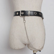 New Chain Small Bag Belts For Women Jean Punk Silver Pin Buckle Strap Belt Shoulder Bag Phone Pouch Waist Bags Hollow