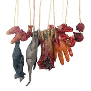 Gruesome Horror Prop Garland – Severed Hands Feet Rats and Fingers for Halloween Deco - Desktop decorations