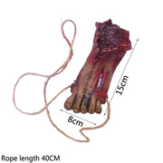 Gruesome Horror Prop Garland – Severed Hands Feet Rats and Fingers for Halloween Deco - B02 - Desktop decorations