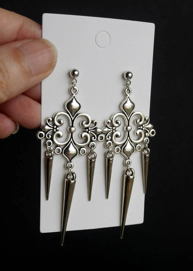 Grunge Accessories Cross Rivet Drop Earrings Punk Charms Earrings Goth Jewelry Korean Fashion Earrings For Women - 2