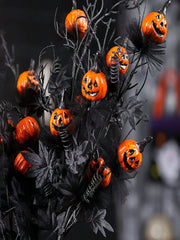 Halloween Pumpkin Vase Decoration – Spooky Jack-O’-Lantern Branches for Gothic and Alternative Decor - 1pc bouquet