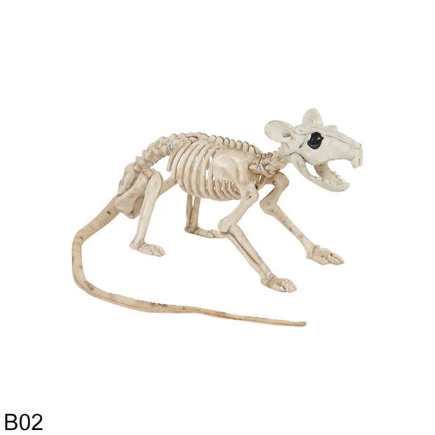 Halloween Skeleton Animal Set – Gothic Creepy Decor - B02 - Desktop decorations