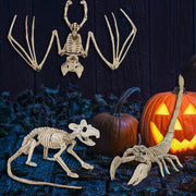 Halloween Skeleton Animal Set – Gothic Creepy Decor - Desktop decorations