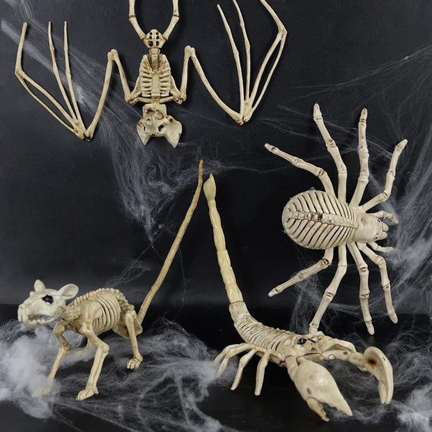 Halloween Skeleton Animal Set – Gothic Creepy Decor - Desktop decorations