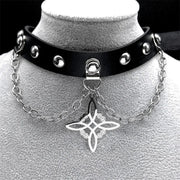 Harajuku Gothic Choker – Satanic Inverted Cross Necklace for Alternative Fashion - SG13 39CM SR