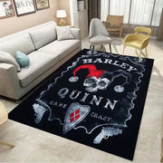 Harley Quinn Skull Area Rug - Gothic & Punk Style Living Room Carpet - Carpets & Tapestries