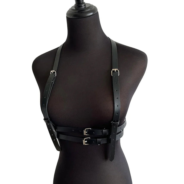 Harness Women Bra Sexy Garters Leather Body Bondage Cage Suspenders Harness Bdsm Waist Belt Straps Goth Sword Belt