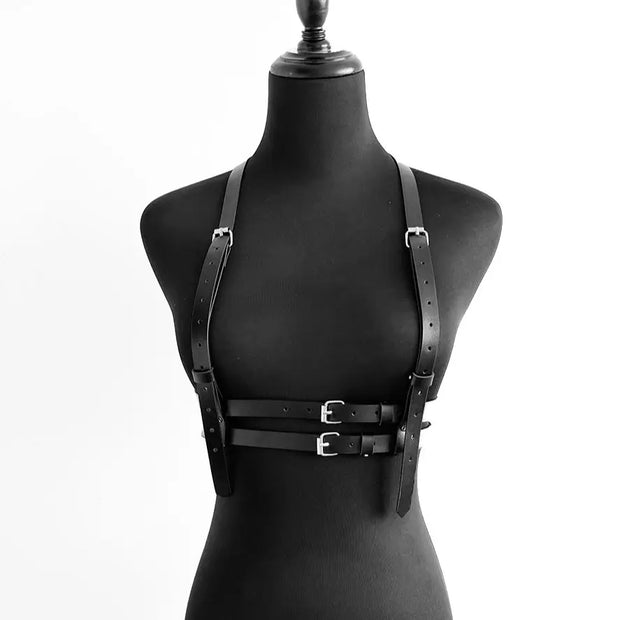 Harness Women Bra Sexy Garters Leather Body Bondage Cage Suspenders Harness Bdsm Waist Belt Straps Goth Sword Belt