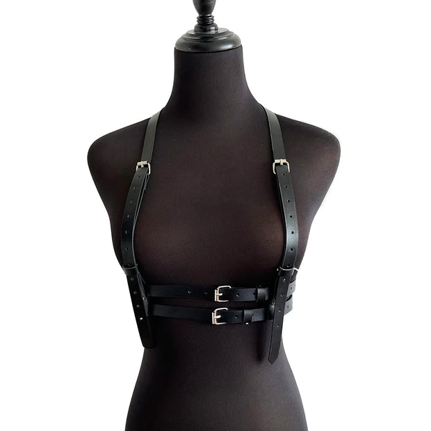 Harness Women Bra Sexy Garters Leather Body Bondage Cage Suspenders Harness Bdsm Waist Belt Straps Goth Sword Belt