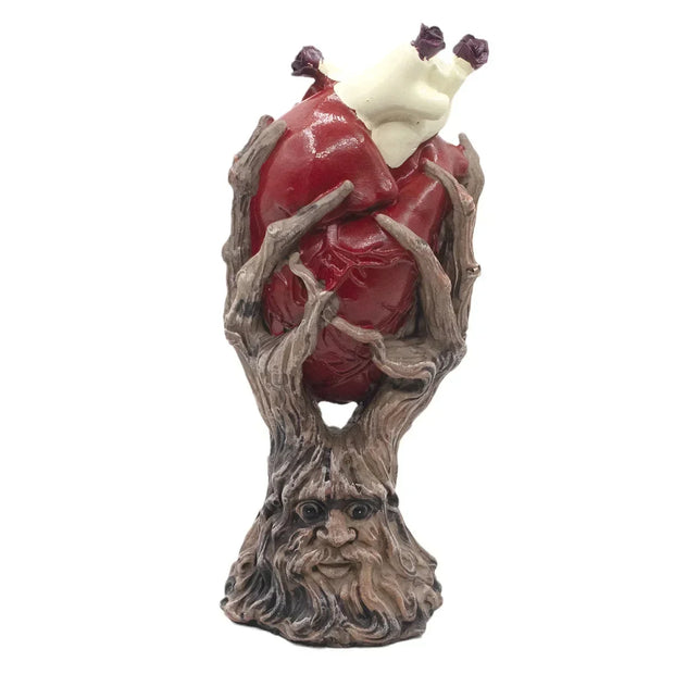 Heart of the Forest Sculpture – Intricate Gothic Heart Decor for Dark Fantasy and Horror Lovers - A / 18cm - Desktop