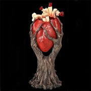 Heart of the Forest Sculpture – Intricate Gothic Heart Decor for Dark Fantasy and Horror Lovers - A / 18cm - Desktop