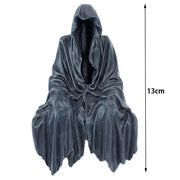 Hooded Phantom Statue – Enigmatic Gothic Decor for Halloween and Dark Fantasy Fans - Black - Desktop decorations