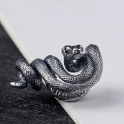 Intricate Skull and Snake Pendant – Gothic Jewelry with Detailed Craftsmanship - AL4166-Silver - pendant