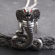 Intricate Skull and Snake Pendant – Gothic Jewelry with Detailed Craftsmanship - AL4383 - pendant