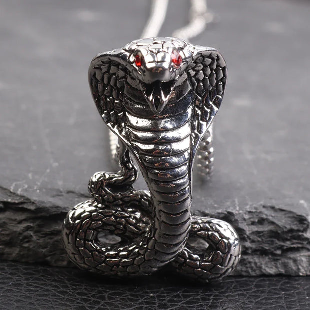 Intricate Skull and Snake Pendant – Gothic Jewelry with Detailed Craftsmanship - AL4383 - pendant