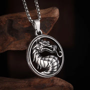 Intricate Skull and Snake Pendant – Gothic Jewelry with Detailed Craftsmanship - AL19853-Silver - pendant