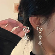 Kiss Jewelry Exaggerated Punk Portrait Round Metal Dangle Earrings for Women Goth 2023 Korean Fashion Kpop Drop Earring