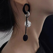 Kiss Jewelry Exaggerated Punk Portrait Round Metal Dangle Earrings for Women Goth 2023 Korean Fashion Kpop Drop Earring