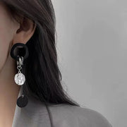 Kiss Jewelry Exaggerated Punk Portrait Round Metal Dangle Earrings for Women Goth 2023 Korean Fashion Kpop Drop Earring