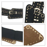 Maikun Belts for Women Punk Style Female Belt Cummerbund Wide Irregular Pin Buckle Women Belt