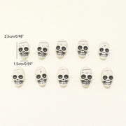 Mini Skull and Tombstone Set – Gothic Halloween Decoration Set - 10 pieces Skulls - Desktop decorations