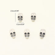 Mini Skull and Tombstone Set – Gothic Halloween Decoration Set - 5 pieces Skulls - Desktop decorations