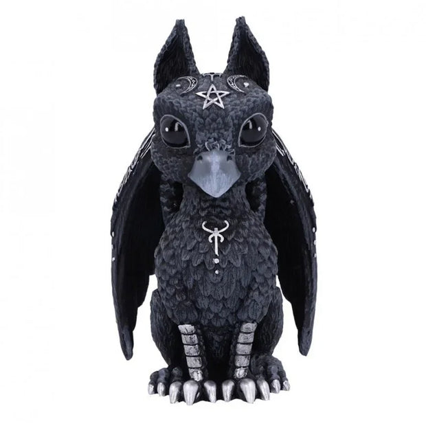 Mystical Baby Dragon Figurine – Gothic and Fantasy Decor with Pentagram and Intricate Detailing - H / CHINA - Desktop