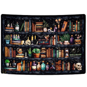 Mystical Potion Bookshelf Tapestry – Enchanting Wall Hanging for Gothic Witchy and Magical Decor - 150X130 cm