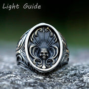 New Men’s 316L stainless steel Exaggerated Skull Ring Men’s Gothic Personality Punk Ring Fashion Metal Accessories